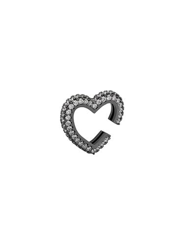 CZ Heart Ear Cuff (Black) - BAEBAE - Modalova