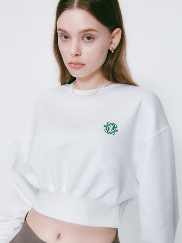 Symbol Crop Sweatshirt_White - LOSSYROW - Modalova