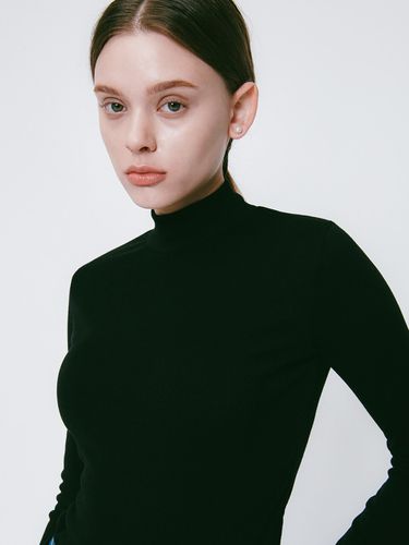 Lossy Half Turtleneck Knit_Black - LOSSYROW - Modalova