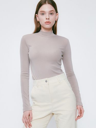 Lossy Half Turtleneck Knit_Beige - LOSSYROW - Modalova