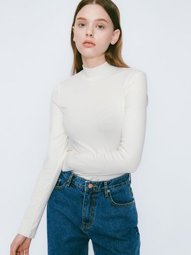 Lossy Half Turtleneck Knit_Cream - LOSSYROW - Modalova