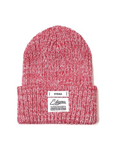 Melange Beanie _ Red - STIGMA - Modalova