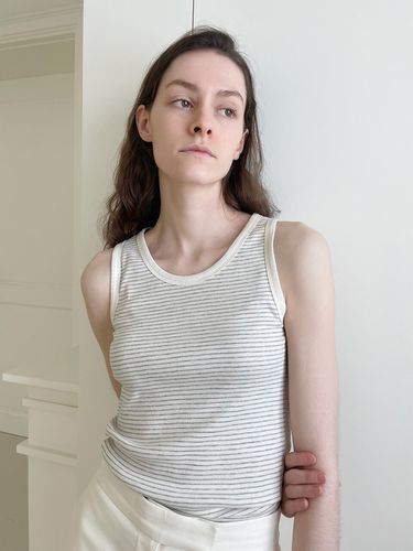 Stripe Sleeveless _Grey - Studio Salt - Modalova