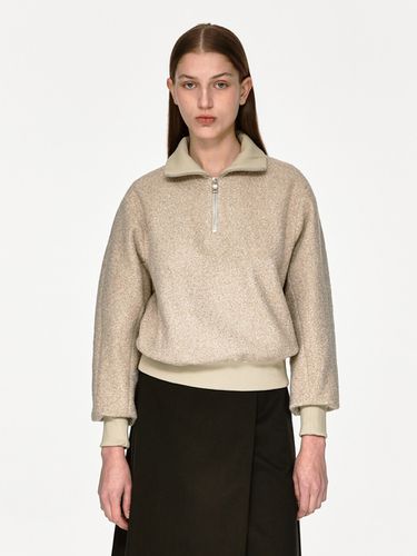 Zip Funnel Neckline Sweatshirt - 2 colors - MOHAN - Modalova