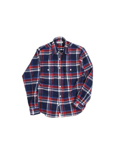 Toison Check Flannel Shirt _ Navy - SENTIBONES - Modalova