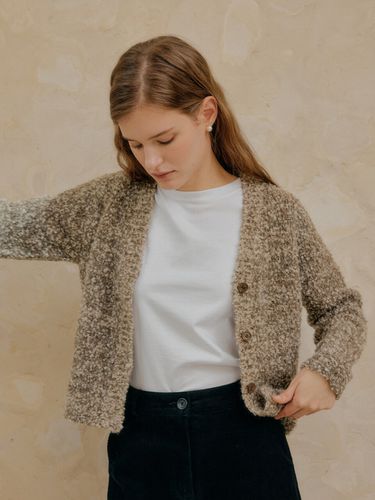 Boucle Cardigan - Brown - YUPPE - Modalova