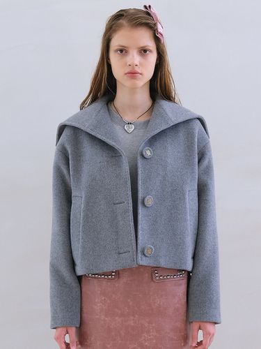 Dionne Wool Sailor Jacket _Grey - THE ASHLYNN - Modalova