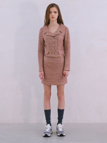 Minnie Wool Tweed Mini Skirt _Dusty Rose - THE ASHLYNN - Modalova