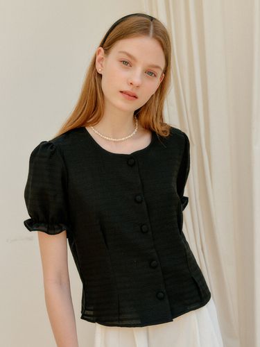 Frill Banding Shirt (Black) - YUPPE - Modalova