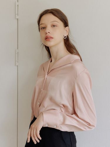 Silky Collar Shirt_Pink - YUPPE - Modalova