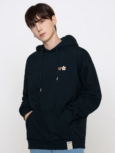 Small Flower And Bear Hoodie_Navy - GRAVER - Modalova