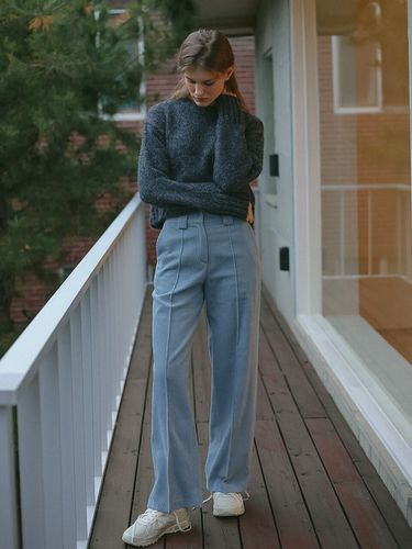 Semi Wide Corduroy Pants _ Sky Blue - VEM.VER - Modalova