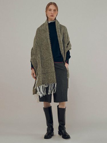 Baby Alpaca Blend Shawl Cardigan_Khaki - JOY GRYSON - Modalova