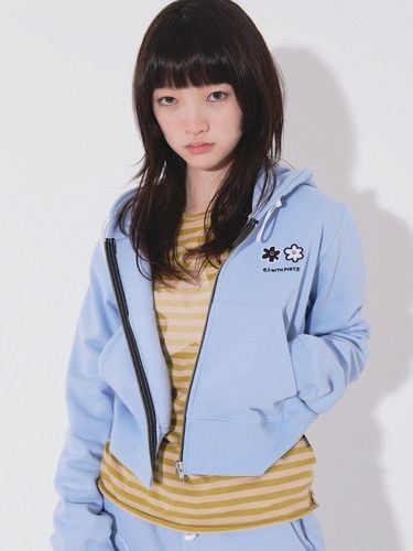 Daisy Cropped Zip-up Hoodie _ - PIECEMAKER - Modalova