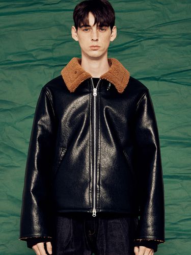 Leather Mustang Jacket _ Dark Green - FFEFF STUDIO - Modalova