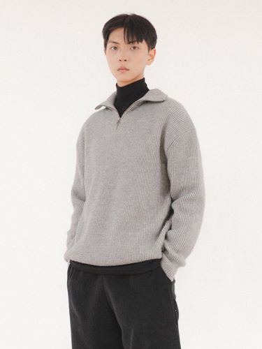 Cashmere Like Half Zip-Up Knit _ - FANACULT - Modalova