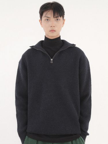 Cashmere Like Half Zip-Up Knit _ - FANACULT - Modalova