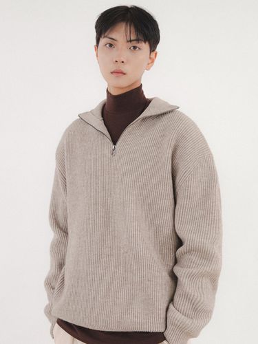 Cashmere Like Half Zip-Up Knit _ - FANACULT - Modalova