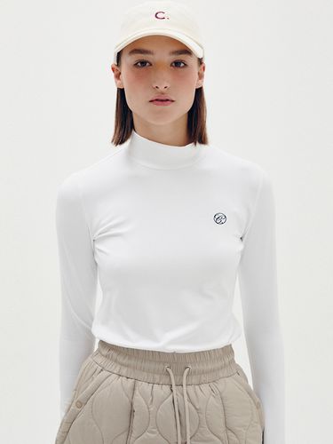 Logo Turtleneck Top (White) - CLOVE - Modalova