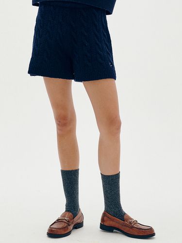 Cable Knit Shorts (Navy) - CLOVE - Modalova