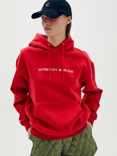 Graphic Fleece-lined Hoodie (Red) - CLOVE - Modalova