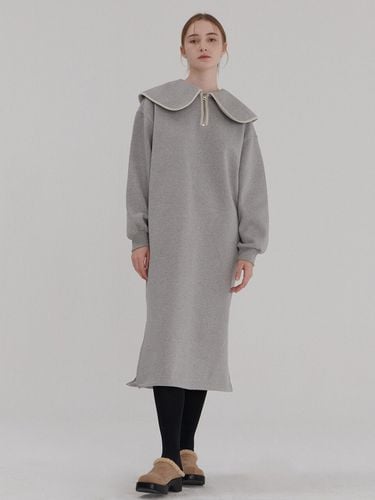 Bias Sailor Collar Dress_Gray - camino - Modalova