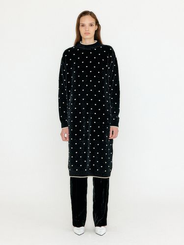 Votty Pompom Knit Dress _ Black - EENK - Modalova