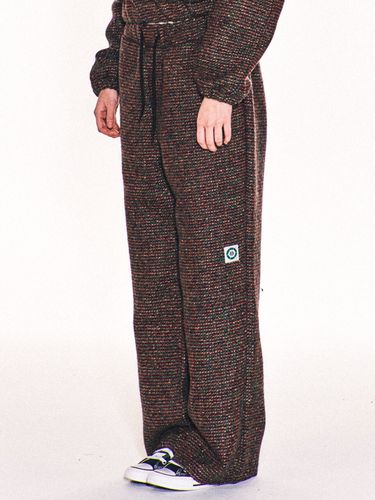 Avril Wide-Leg Tweed Pants _ Green - FREAKISH BUILDING - Modalova