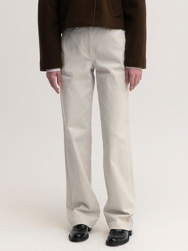 Napped Cotton Basic Pants _ Beige - LE - Modalova