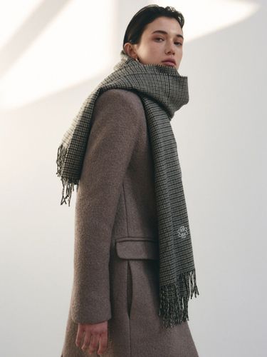 Nicole Mild Checkered Muffler_Khaki - NICK&NICOLE - Modalova