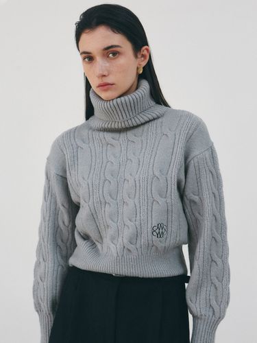 Nicole Cable Turtleneck Knit _Grey - NICK&NICOLE - Modalova