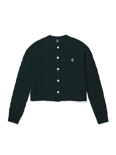 Round Cable Cardigan (Green) - ROYALCITYPARK - Modalova