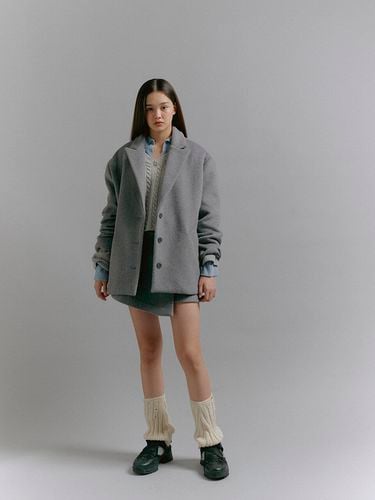 Square Half Coat _Grey - SOFT SEOUL - Modalova