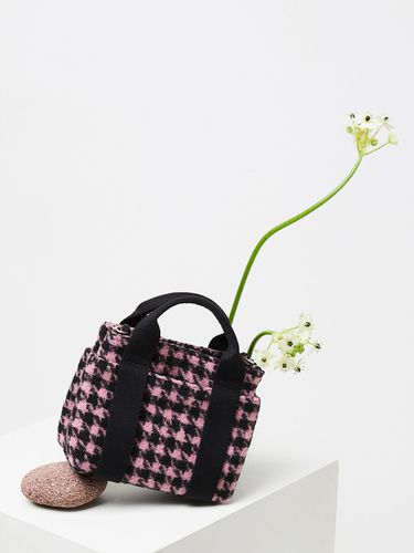 Stacey Daytrip Houndstooth Tote Mini_Pink - JOSEPH & STACEY - Modalova