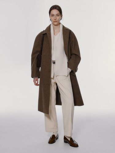 Wool Balmacaan Coat _ Taupe - NOTHING WRITTEN - Modalova