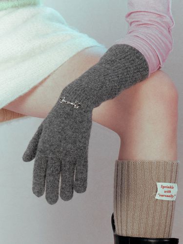 Classic Buckle Long Wool Glove - LOVE ME MONSTER - Modalova