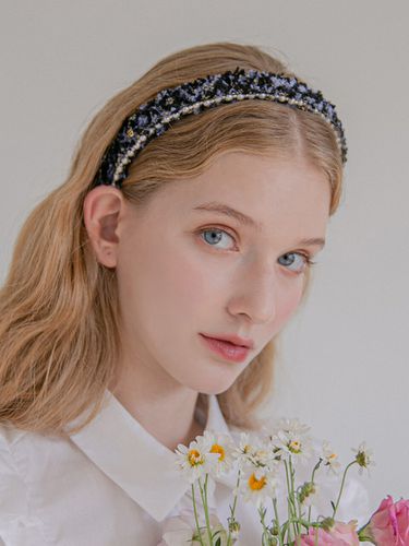 Pearl Tweed Hairband JP-22-211HB - Jean Paul Clarisse - Modalova