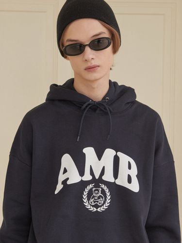 Big Logo Overfit Hoodie _ Navy - AMBLER - Modalova