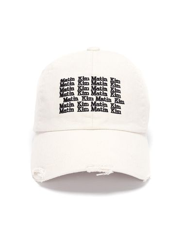 Lettering Washed Ball Cap_Off-White - Matin Kim - Modalova