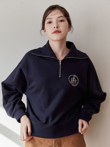 Half Zip Up Raglan Sweatshirt _ - bibyseob - Modalova