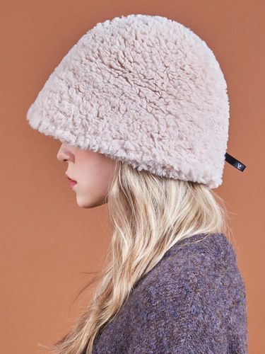 Fur Long Label Boucle Drop Bucket Hat - VARZAR - Modalova