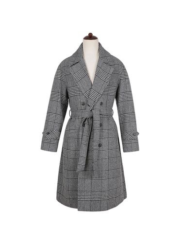 Glen Check Double Coat (Gray) - SORTIE - Modalova