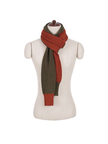 Half and Half Scarf (Brick Brown) - SORTIE - Modalova