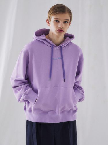 Embroidery Semi-Oversized Hoodie_Lavender - FINSDRUCK - Modalova