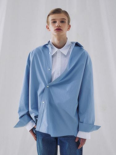 Essential Paperytouch Oversized Shirts_Sky Blue - FINSDRUCK - Modalova