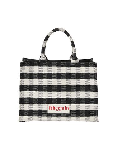 Peak Check Tote Bag - Black - RHEEMIN - Modalova