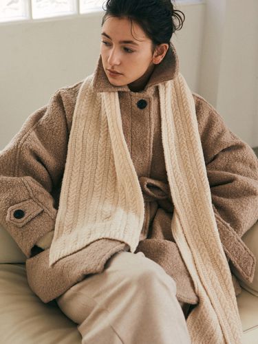 Minimal Twist Muffler - Beige - YAN13 - Modalova