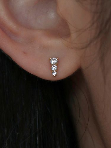 K Gold Triple Earring [/Rose] - Less is more - Modalova