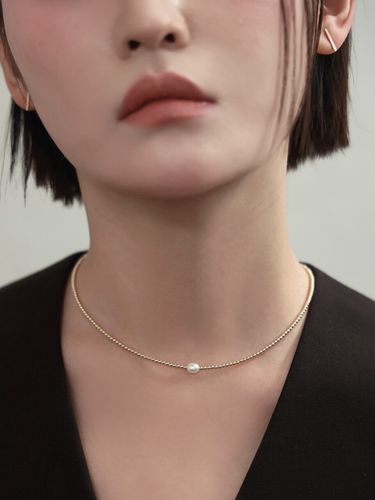 K Goldfilled Pearl Necklace - Less is more - Modalova