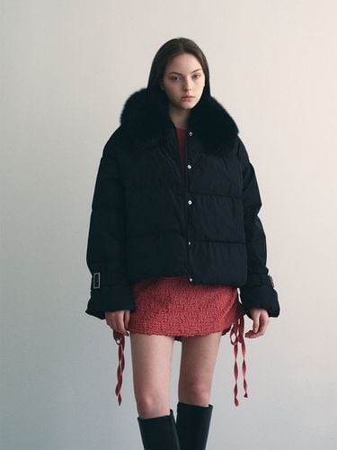 Fur Collar Puffer Jacket _ Black - ADAUL - Modalova